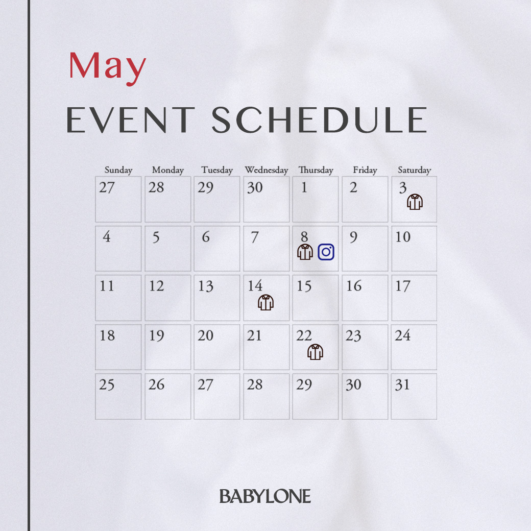 【BABYLONE】5月のイベントカレンダー