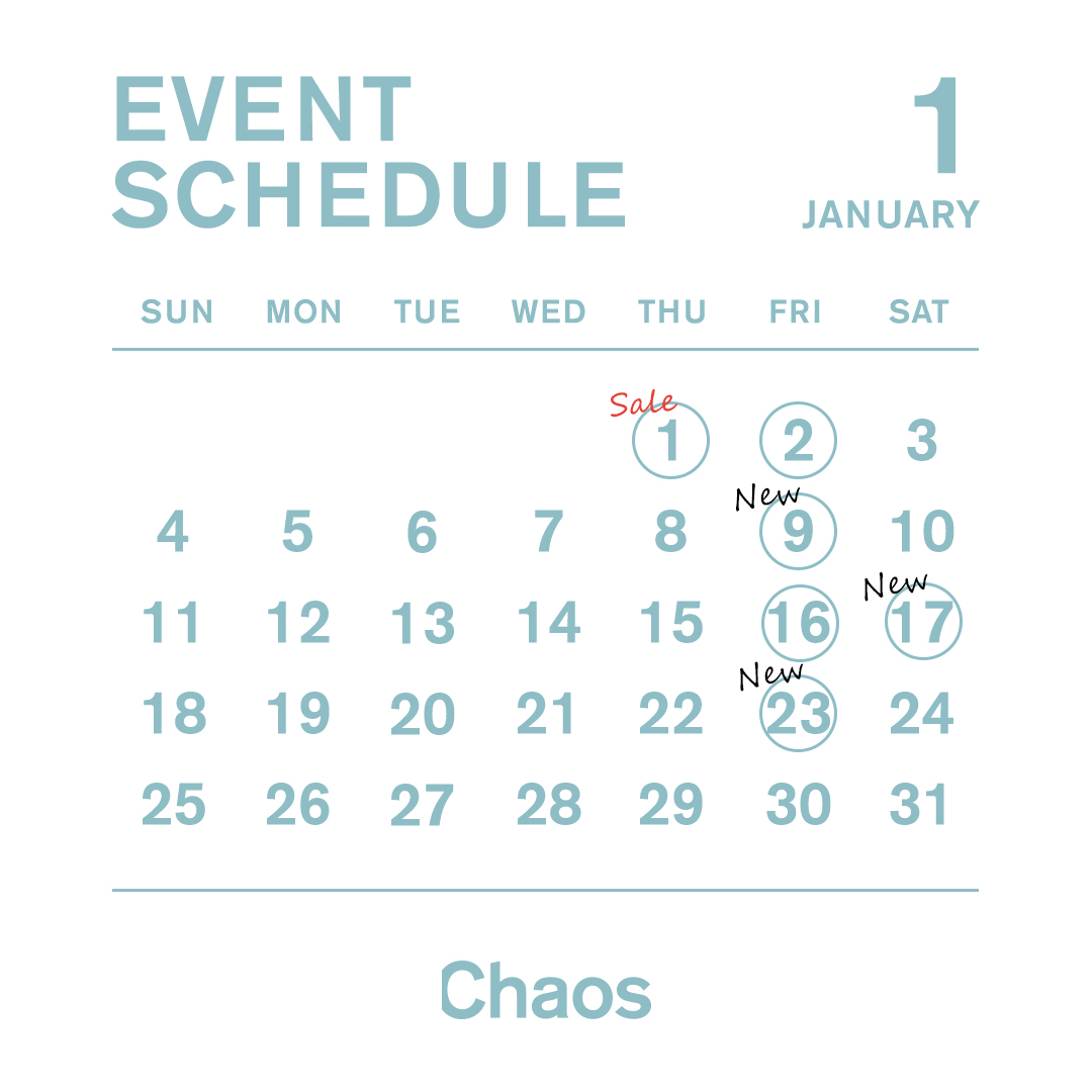【Chaos】1月イベントスケジュール