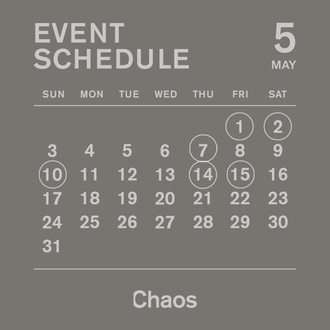 【5月】Chaosイベントスケジュール