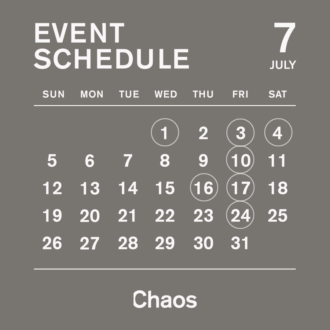 【7月】Chaosイベントスケジュール