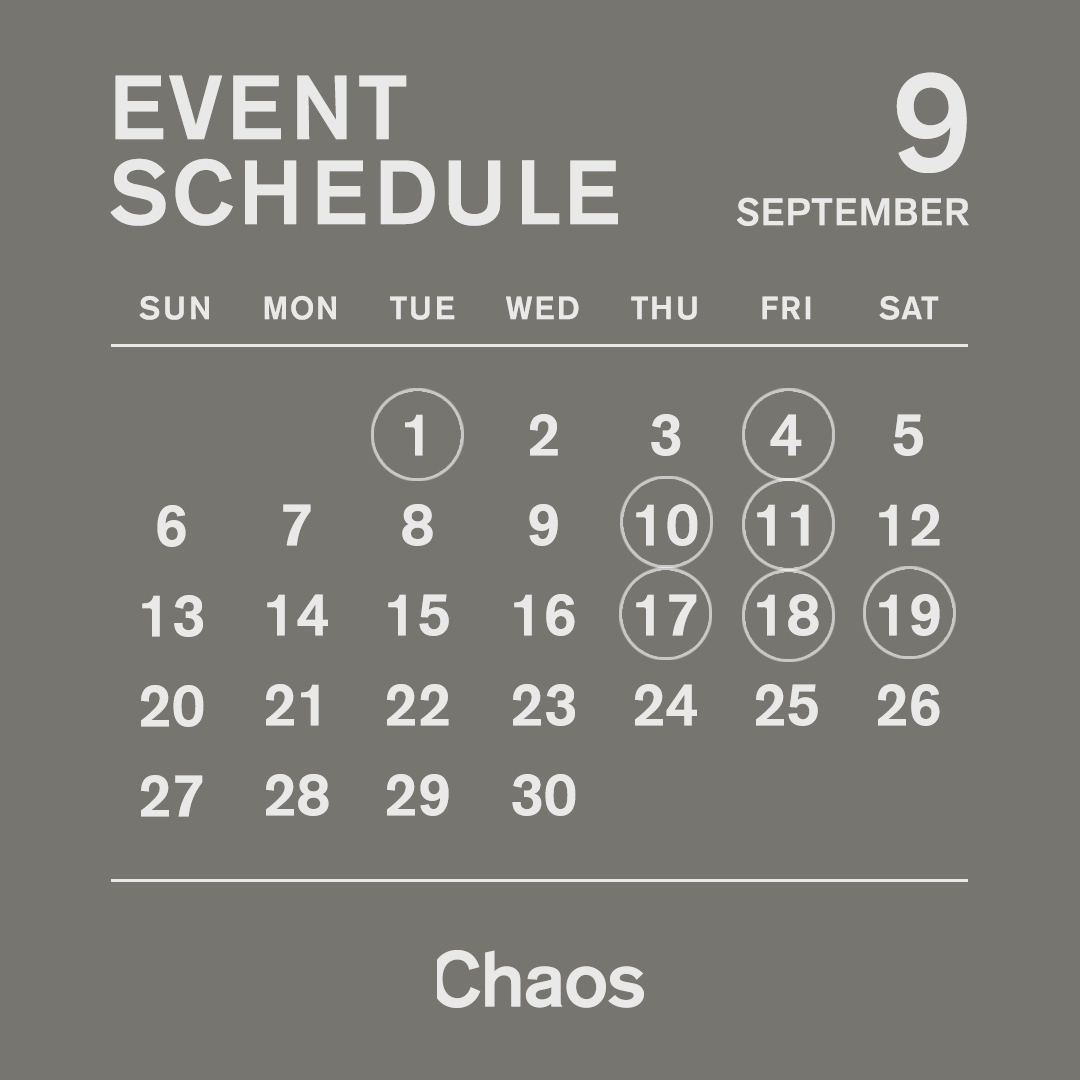 【9月】Chaosイベントスケジュール
