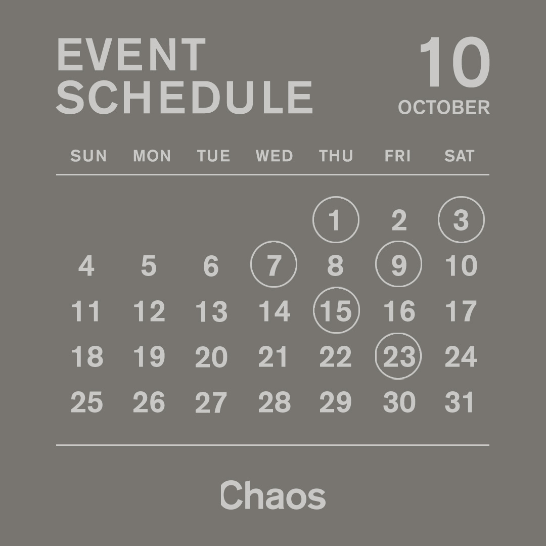 【10月】Chaosイベントスケジュール