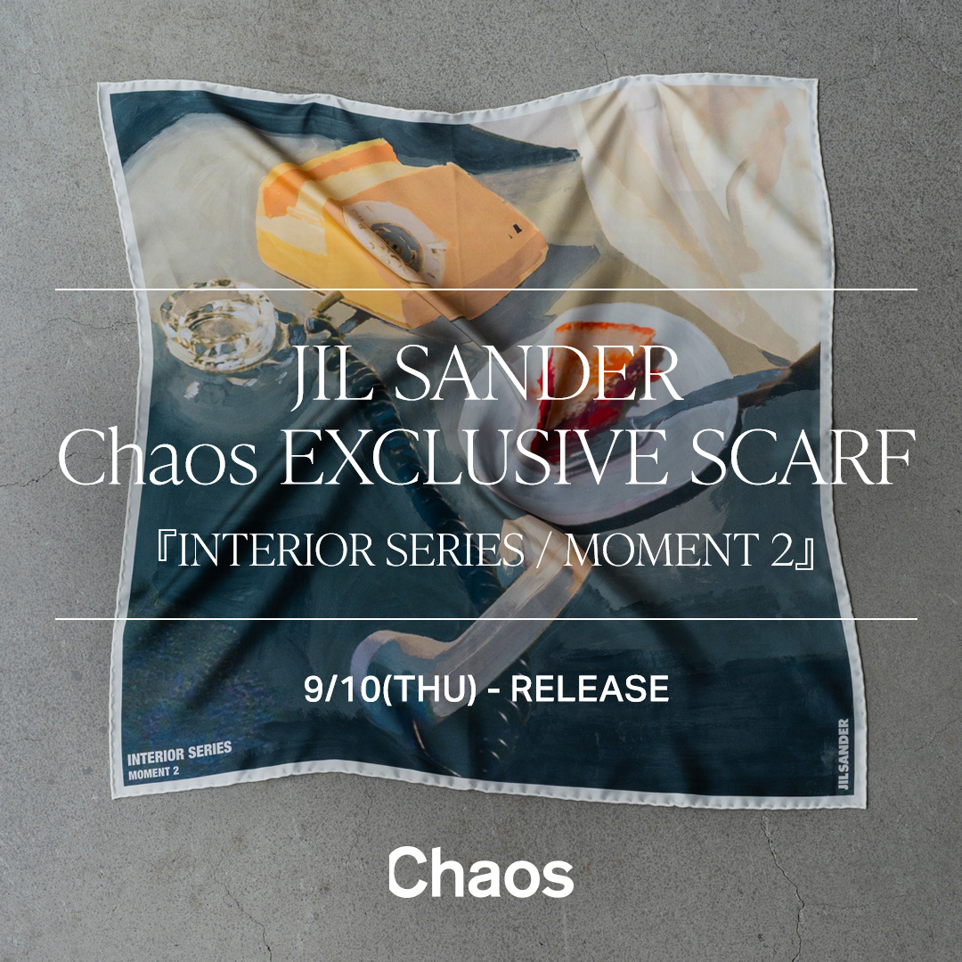 JIL SANDERのChaos限定スカーフ『INTERIOR SERIES / MOMENT 2』を2026年9月10日（木）に発売